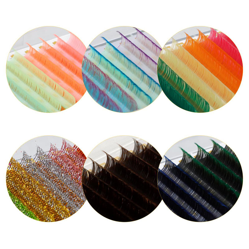 Színes szempilla kiterjesztések